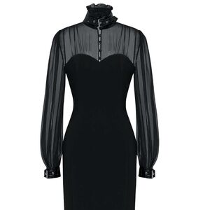 BRAND NEW MOSCHINO COUTURE BONDAGE BUCKLE CADY STRETCH DRESS WITH TAGS